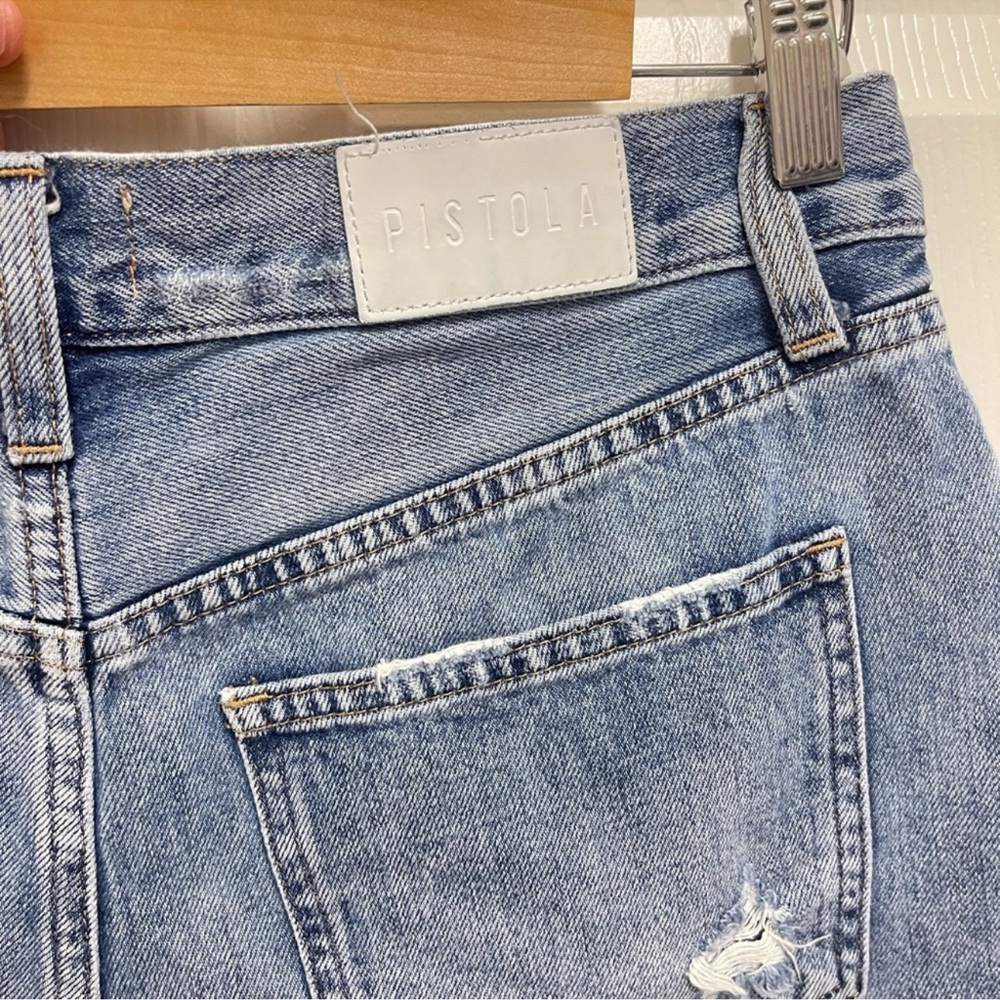 Pistola Distressed Denim Shorts. Sz 28 - Picture 6 of 10